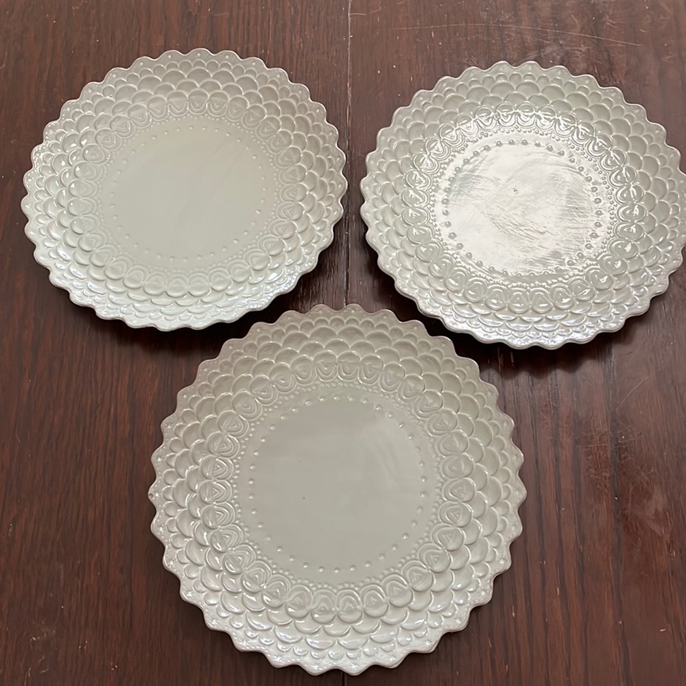 Ceramic plates set of 3